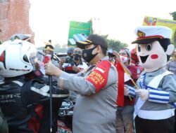 Laksanakan Inpres No 6 Tahun 2020, Ratusan TNI Polri Bagikan Masker Merah Putih