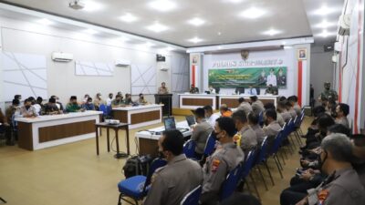 Ciptakan Rasa Aman Menyambut Perayaan Idul Fitri 1443 H, Polres Mojokerto Gelar Rapat Koordinasi Lintas Sektoral