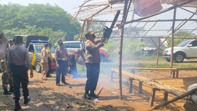 Polres Mojokerto Bongkar Tempat Judi Sabung Ayam di Ngoro