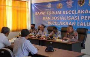 rapat Forum Kecelakaan Lalu Lintas (FKLL) dan sosialisasi pencegahan kecelakaan lalu lintas