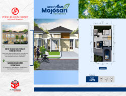 Contoh denah rumah tipe 36 di New Alam Mojosari Residence Mojokerto