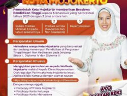 Ingin Dapat Beasiswa Mahasiswa Berprestasi dari Pemkot Mojokerto? Begini Caranya!