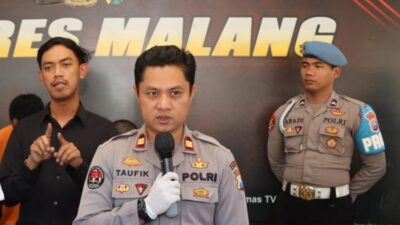 Konferensi pers di Mapolres Malang