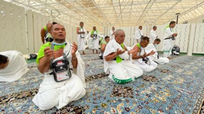 Jemaah haji Indonesia saat di Arafat (kemenag.go.id) 