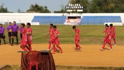 Tim Sepak Bola Porprov Kabupaten Mojokerto Juara Grup B Usai Diimbangi Kabupaten Kediri