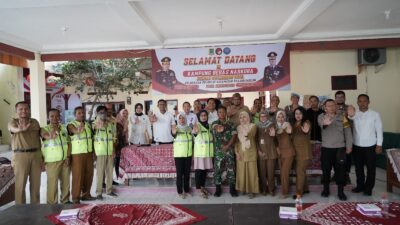 Tim penilai lomba kampung bebas narkoba apresiasi kelurahan Pulorejo Kota Mojokerto. (Humas Polres Mojokerto Kota) 