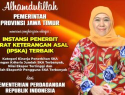 Pemprov Jatim Raih Penghargaan IPSKA Terbaik dari Kemendag RI, Khofifah Bersyukur