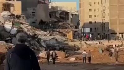 Banyak gedung di Libya yang hancur. (Tangkaoan layar X @Cryptoutara.feul) 