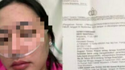 Kolase korban dugaan malapraktik dan laporan kepolisian. (Dok.Heni untuk kabarterdepan.com)