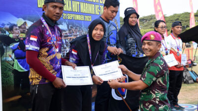 Atlet Panahan Yonif 3 Marinir Raih Juara Kejurnas Panahan Piala Dankormar 2023