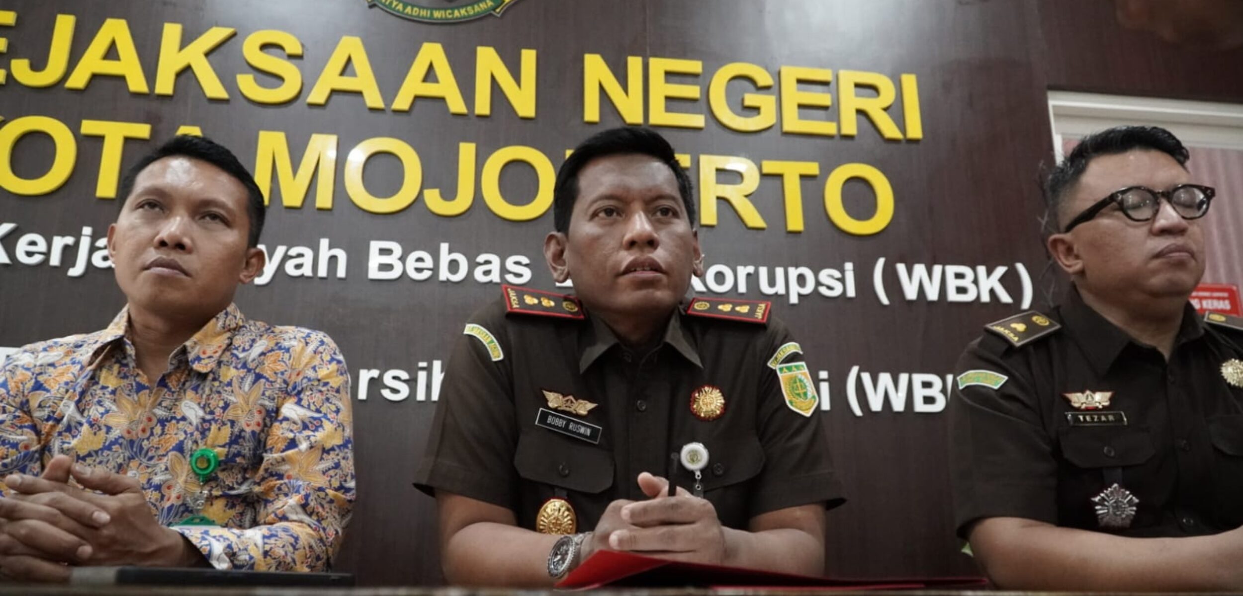 Konferensi Kejari Kota Mojokerto terkait dugaan Korupsi BPRS (Lintang / KT)