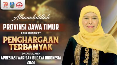 Jatim Raih 5 Sertifikat Cagar Budaya dan 12 Sertifikat Penetapan WBTB Indonesia