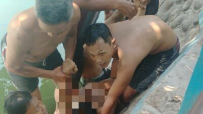 Korban tenggelam di Mojokerto saat evakuasi, Minggu (29/10/2023). (Dok. BPBD Kabupaten Mojokerto) 