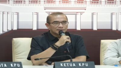 Ketua KPU, Hasyim Asy'ari. (Tangkapan layar YouTube KPU RI) 