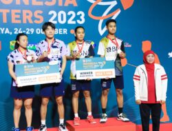 Gubernur Khofifah Bangga Ganda Campuran dan Ganda Putri Indonesia Raih Juara Indonesia Masters Super 100