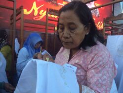 Meriahnya Lomba Nyanting Batik di Event Pekan Budaya Majapahit