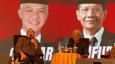 Ganjar Pranowo dalam diskusi toleransi bersama pendera Gilbert, Sabtu (28/10/2023). (Tangkapan layar YouTube PDIperjuangan)