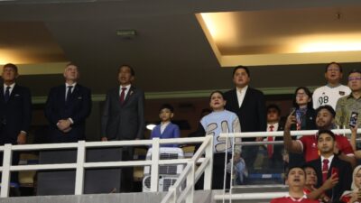 Presiden Jokowi dan Presiden FIFA hadir dalam seremoni pembukaan Piala Dunia U-17 di Stadion GBT, Jumat (10/11/2023). (PSSI.org) 