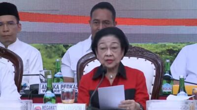 Ketua Umum PDI Perjuangan, Megawati Soekarno Putri. (Tangkapan layar YouTube PDI perjuangan) 