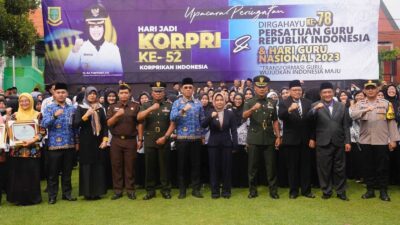 Upacara HUT PGRI dan HUT KORPRI, Wali Kota Mojokerto: Apresiasi kepada Guru dan Anggota KORPRI