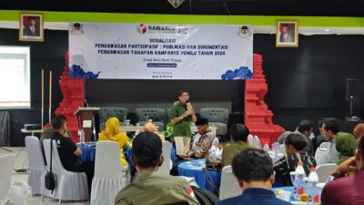 Bawaslu Kabupaten Mojokerto ajak media berpartisipasi sukseskan pemilu 2024, Selasa (12/12/2023). (Muzakki/kabarterdepan.com) 