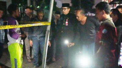 Pj Wali Kota Mojokerto, Moh Ali Kuncoro sidak ke tempat kejadian perkara yang sudah diberi garis polisi