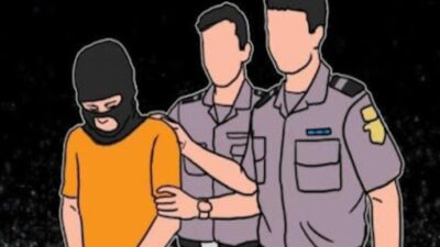 Ilustrasi maling di Mojokerto tertangkap. (Tribratanewsbantul.id) 