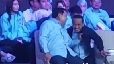 Viral video Prabowo Tarik Jaket Bahlil. (Tangkapan layar X @bahlillahadalia) 