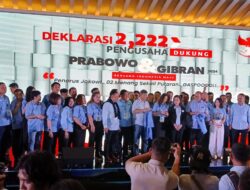 2.222 Pengusaha Bela Bangsa Deklarasi Dukung Prabowo-Gibran, Siap Menangkan Satu Putaran