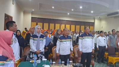 Pelaksaan Bimtek Saksi TPS yang diikuti relawan Garda Matahari siap menangkan AMIN di Medan, Selasa (23/1/2024). (Rizky/kabarterdepan.com)
