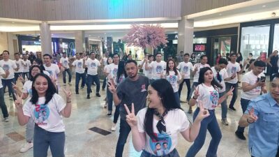 Dewan Pembina PSI, Giring Ganesha saat goyang gemoy