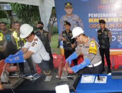 Polrestabes Surabaya Akhirnya Musnahkan 2.065 Knalpot Brong