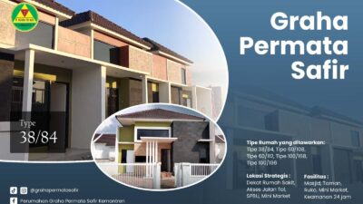 Sikat! Khusus Bulan Ini, Ada Promo Rumah dan Ruko di Graha Permata Safir Mojokerto