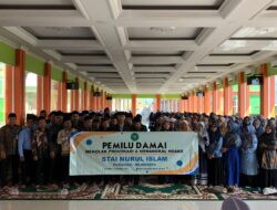 Tolak Provokasi dan Tangkal Hoaks, Ratusan Mahasiswa STAI Nurul Islam Mojokerto Deklarasikan Pemilu Damai