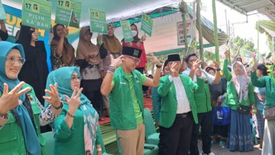 Sandiaga Uno saat berkunjung ke kantor DPC PPP di Kota Mojokerto, Kamis (8/2/2024). (Redaksi/kabarterdepan.com) 
