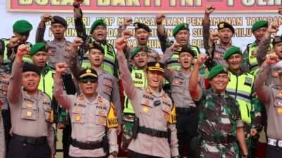 Bulan Bakti TNI-Polri, Apel dan Patroli Skala Besar amankan Pemilu 2024. (Yan/kabarterdepan.com) 
