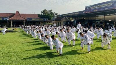 Ratusan Peserta Ikuti Ujian Kenaikan Sabuk Inkanas Kota Mojokerto