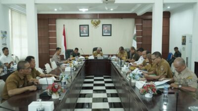 Rapat forum koordinasi pimpinan daerah Kabupaten Asahan, Senin (26/2/2024). (Adha/kabarterdepan) 