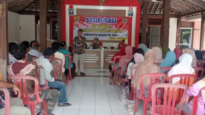 Sosialisasi calon penerima BLT DBH CHT di Sragen, Kamis (7/3/2024). (Masrikin/kabarterdepan.com)