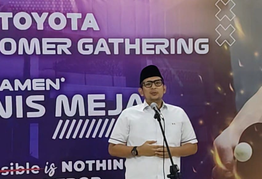 Pj Wali Kota Mojokerto, Moh Ali Kuncoro saat memberikan sambutan (Lintang / Kabarterdepan.com) 