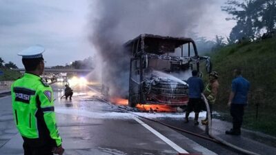 Polisi Ungkap Kronologi Bus Rosalia Indah Terbakar di Boyolali