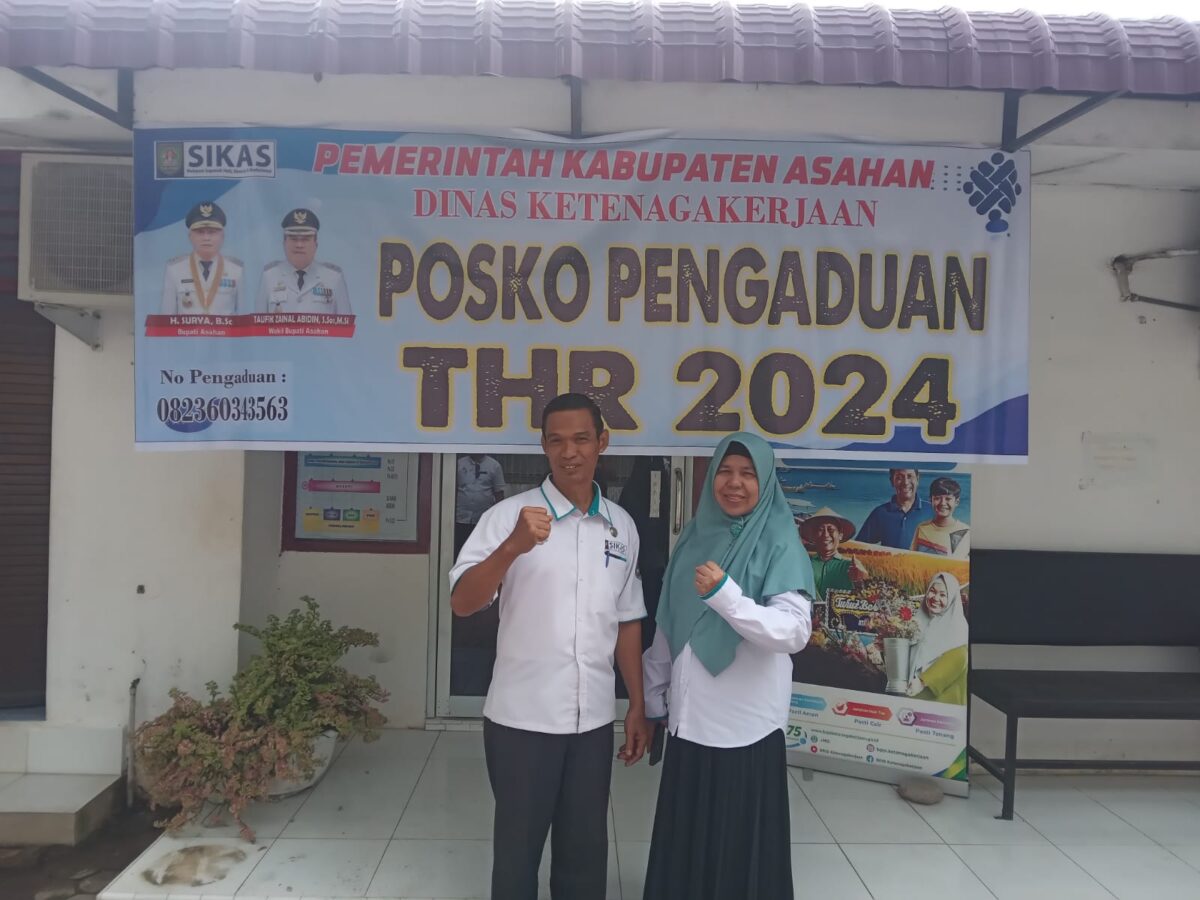 Posko pengaduan THR Pemkab Asahan. (Adha/kabarterdepan.com) 