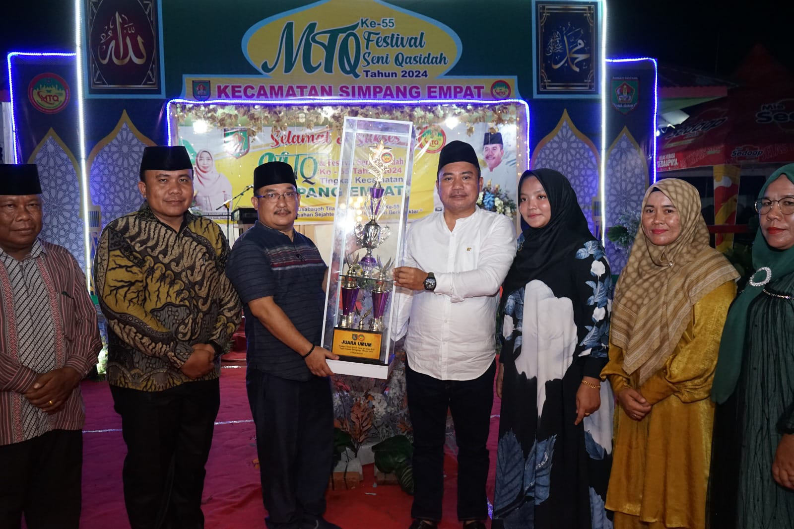 Sekretaris Kominfo Kabupaten Asahan resmi menutup MTQ dan Festifal Seni Hadrah ke 55 Kecamatan Simpang Empat, kamis (29/2/2024). (Adha/kabarterdepan.com) 