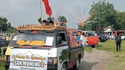 Sambut Ramahan, Ratusan Siswa SD di Purwoasri Kediri Ikuti Pawai Taaruf