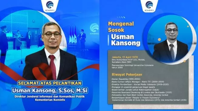 Profil Usman Kasong, Dirjen IKP Kominfo yang baru dilantik (instagram/kemenkominfo)