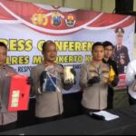 Konferensi pers di Mapolres Mojokerto Kota, Senin (1/4/2024). (Redaksi/kabarterdepan.com)