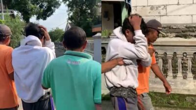 Aan (kaos putih), remaja asal Surabaya yang dihajar warga saat kepergok hendak mencuri sepeda Motor di Mojokerto. (Redaksi/kabarterdepan.com)