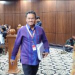 Heddy Lugito, Ketua Dewan Kehormatan Penyelenggara Pemilu (DKPP) yang hadir memberikan keterangan di Mahkamah Konstitusi, Jumat (5/4/2024). (Fajri/kabarterdepan.com)