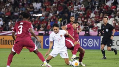 Pertandingan Timnas Indonesia U-23 melawan Qatar U-23. (PSSI.org)