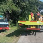 Hindari Kecelakaan, Truk Bermuatan Keramik Terperosok ke dalam Hutan di Jalan Raya Purwodadi-Solo